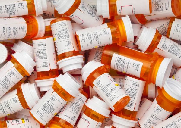 Dozens of Prescription Pill Bottles