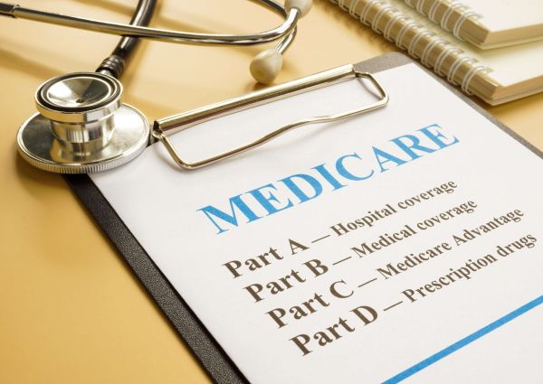 Stethoscope with medicare form with parts list